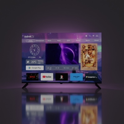주문 DVB-T2 디지털 TV 표준 및 첨단 기술을 갖춘 Android TV 플랫폼 스마트 LED TV online manufacture